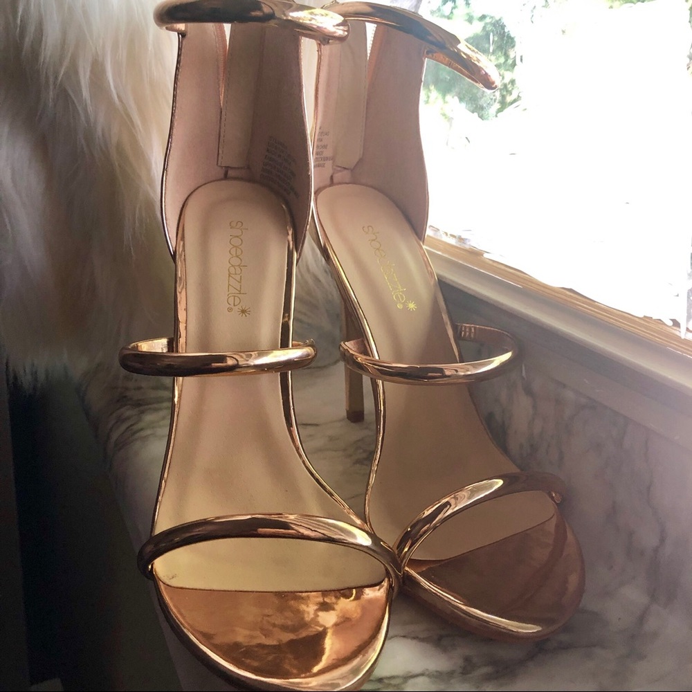 Rose Gold Sylvana Strappy Stilleto Sandal (Heels)